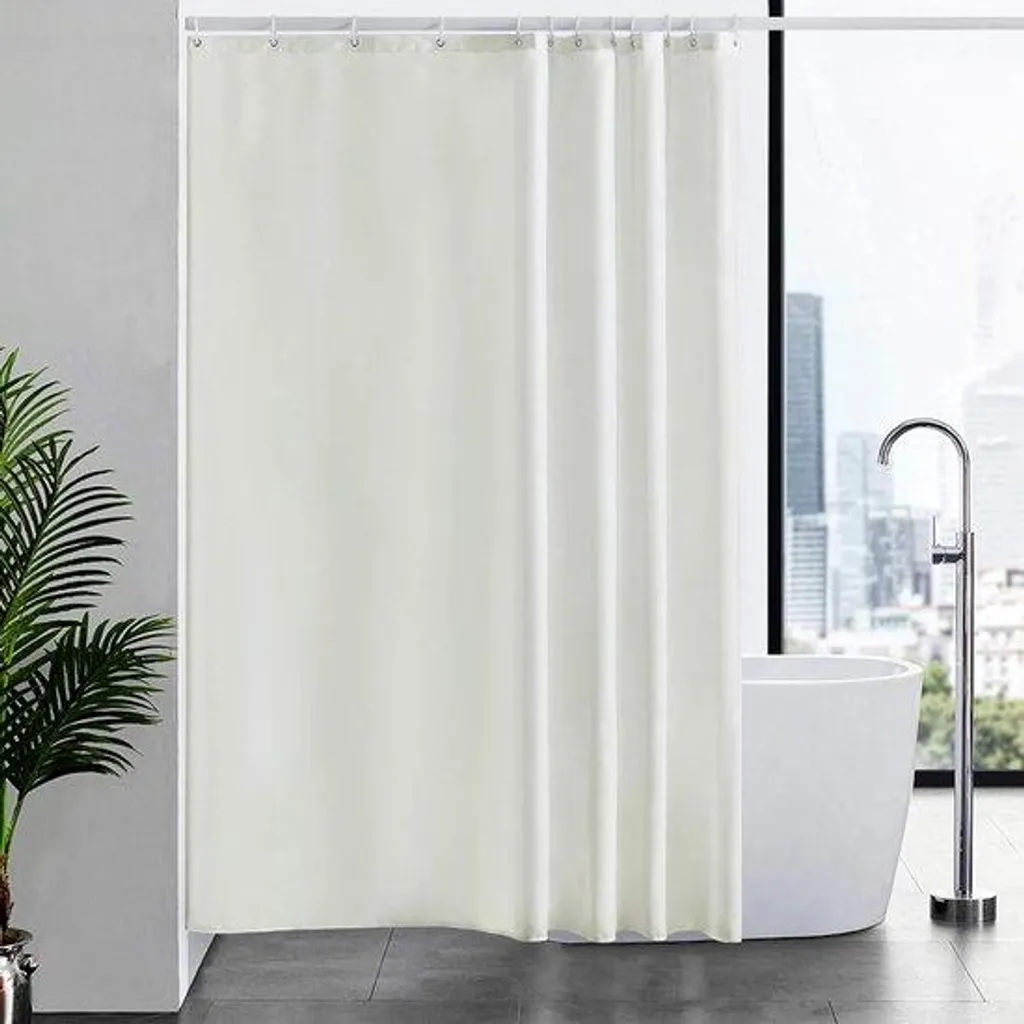 Rideau de douche anti-moisissure beige 180x210 cm fini les traces d'eau