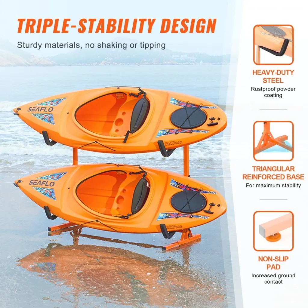 Support pour kayak de garage et stockage autonome double place