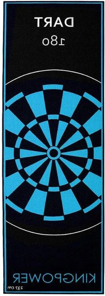 Tapis de sol pour fléchettes bleu 237x80 cm idéal pour entraînement