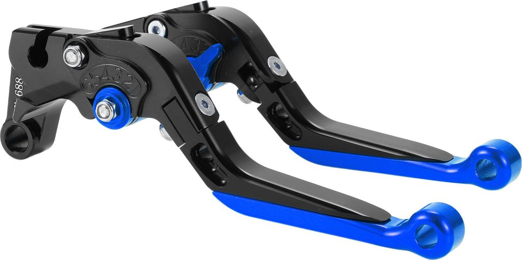 Kurze Lange Brems- und Kupplungshebel für Yamaha YZF R1 09-14 6-fach verstellbar Motorrad Lenker Bremshebel Aluminiumlegierung Schwarz Griff Blau ...