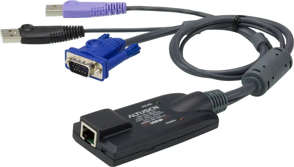 Adaptateur KVM ATEN KA7177 Lecteur de Carte à Puce et Virtual Media USB