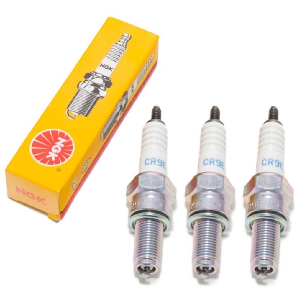 Zündkerzen Set NGK 3x CR9E Zündkerze entstört, 19,0mm Produktbild 