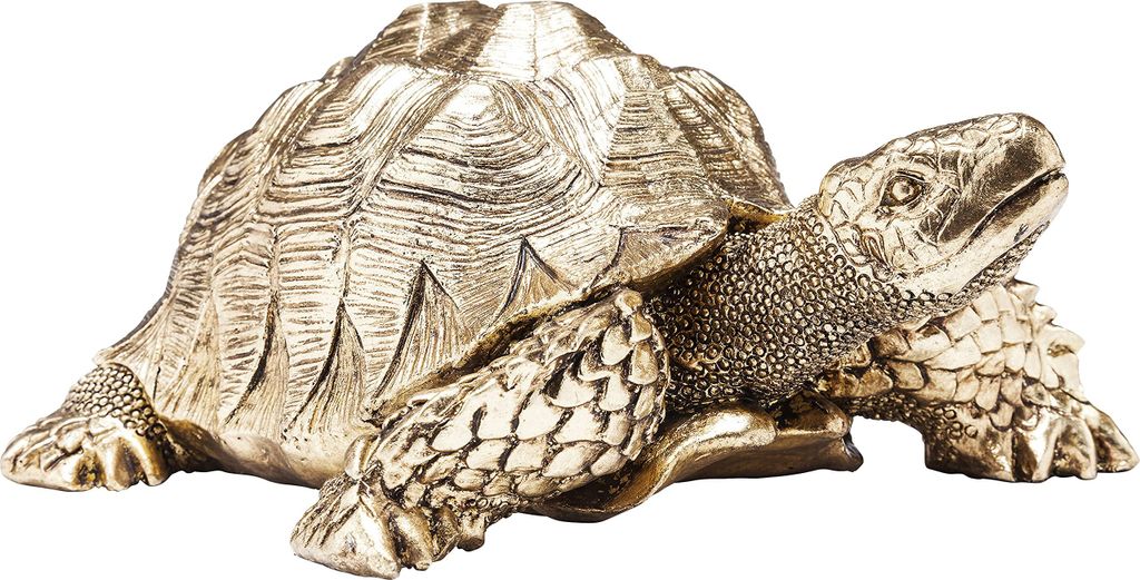 Kare Design Deko Figur Turtle Gold, Deko Objekt, Schildkrötenmotiv, Accessoire, Wohnzimmer, Deko für Regale oder Sideboards, Deko Skulptur, Dekor...
