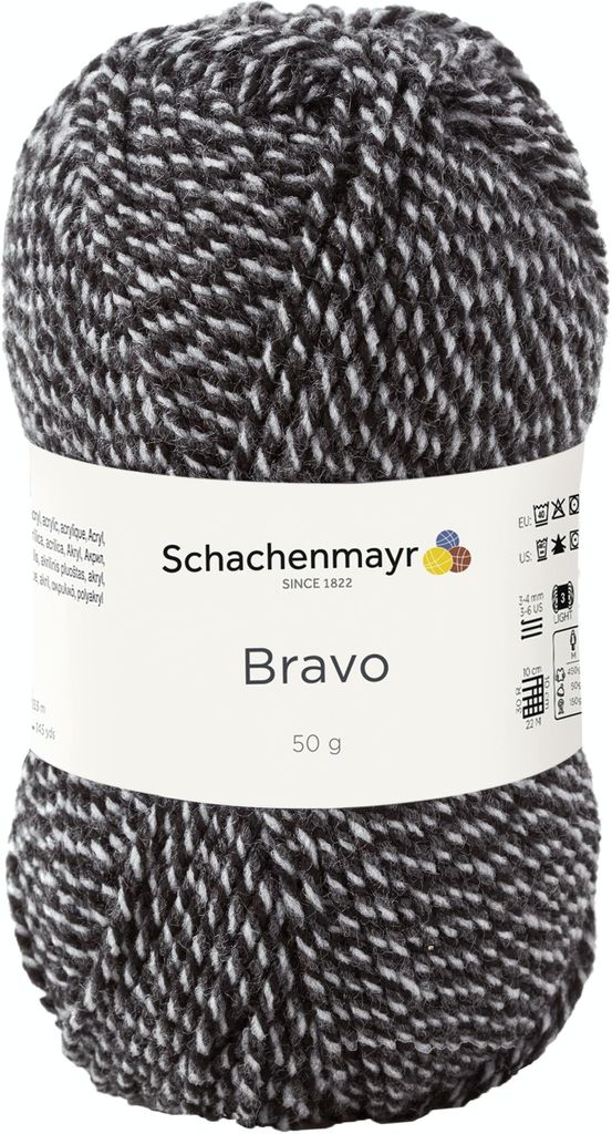 Schachenmayr Bravo, 50g Graphit Mouline Handstrickgarne Produktbild 