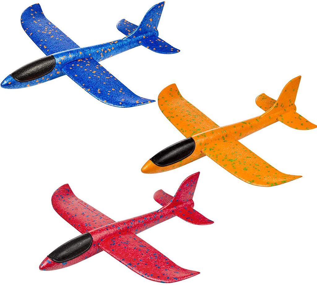 4er-Set Gleitflieger Wurfgleiter XL Styropor-Flieger von JuniorToys 