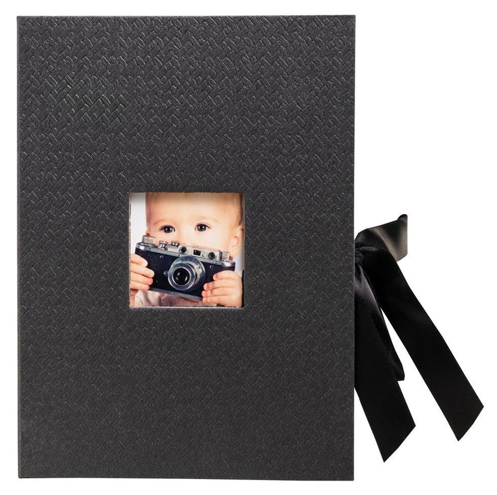 Exacompta OfficeByMe Fotokoffer schwarz für Fotos bis 13x18 cm personalisierbar