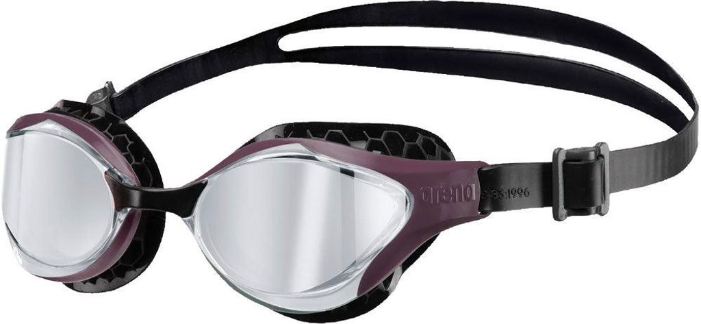 arena Air Bold Miror Swipe Schwimmbrille Erwachsene mit verspiegelten Gläsern, Farbe:Weinrot
