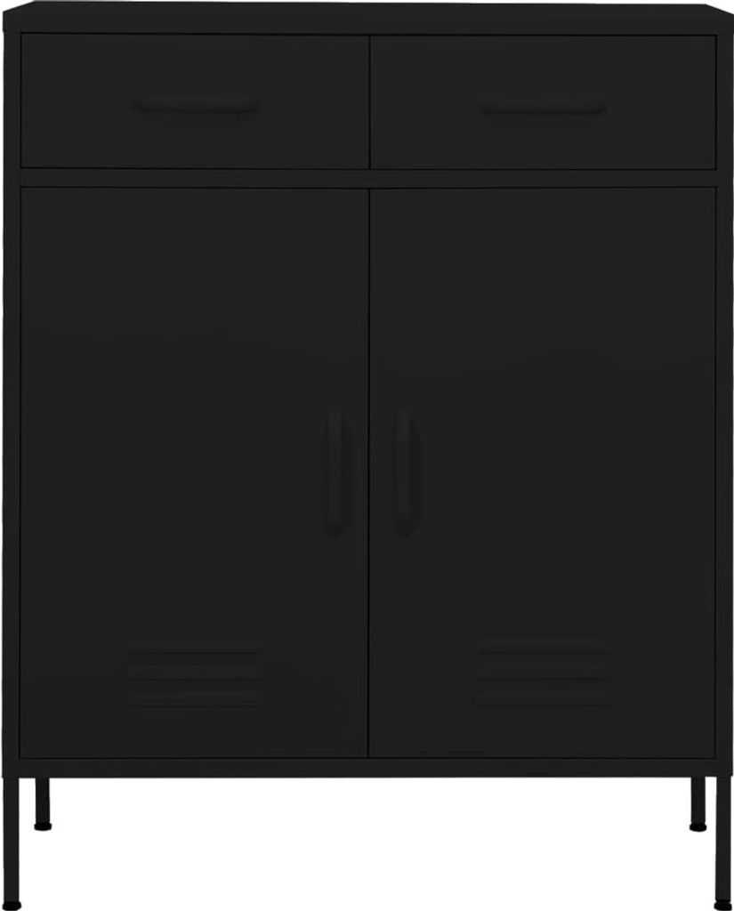 vidaXL Úložná skříň černá 80x35x101,5 cm Ocel Obrázek produktu 