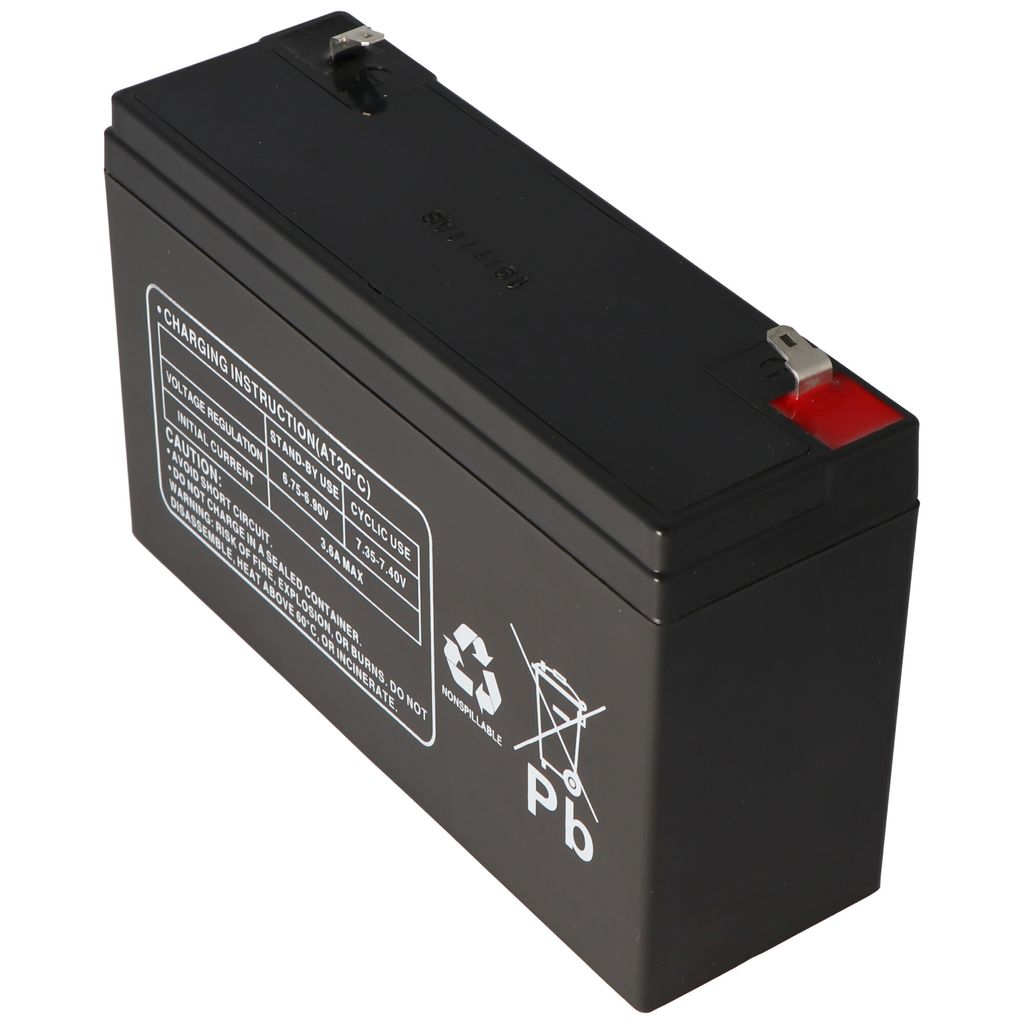Multipower MP12-6 Blei Akku mit 4,8mm Faston Stecker 6V, Produktbild 