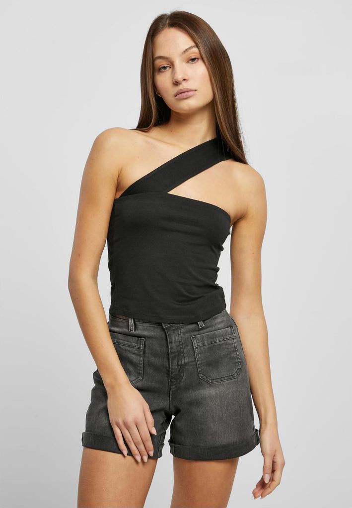 Urban Classics Ladies - One Strap Tank Top schwarz - 5XL