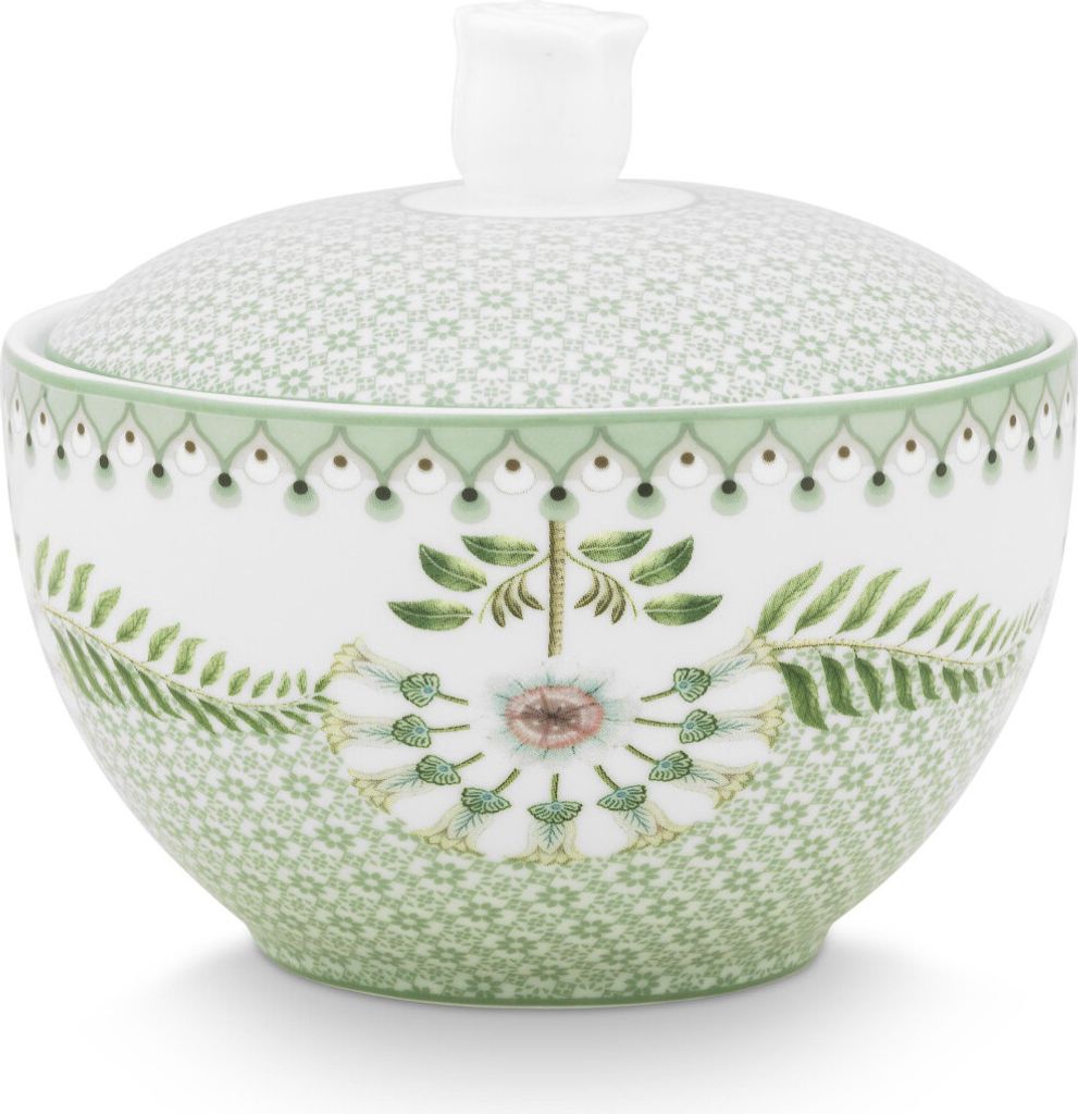 PIP STUDIO Lily&Lotus Tiles Light Green Zuckerdose 300ml