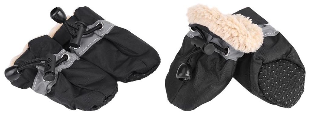 4er-Set rutschfeste Hundeschuhe, Hundesocken, weich gepolstert, schwarz, Nr. 3