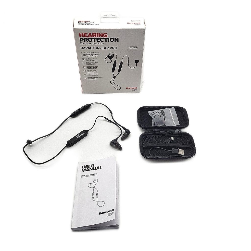 Honeywell Impact In Ear PRO 1034103 IE Hear Through BLISTER BLACK SNR 30dB Kopfhörer Sound Blocker optimiert