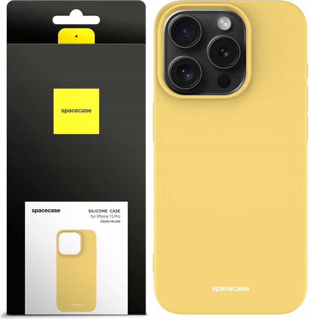 Spacecase Silikonhülle iPhone 15 Pro gelb