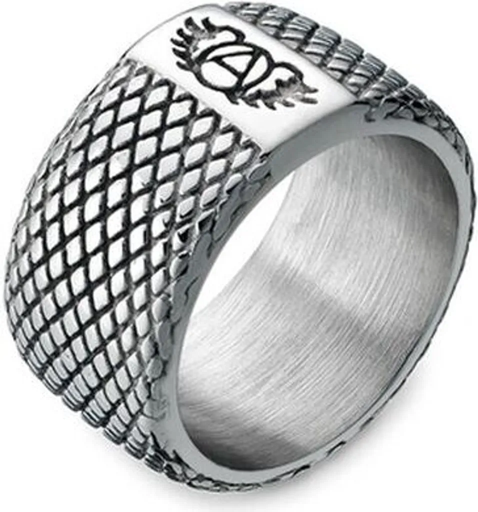 Anello Biker Uomo AN Jewels AA.R01S-12 Misura 12 Acciaio Massiccio