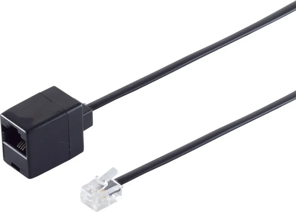 Cavo Telefonico Western 6/4 6m - Prolunga RJ11 Alta Fedeltà Nera