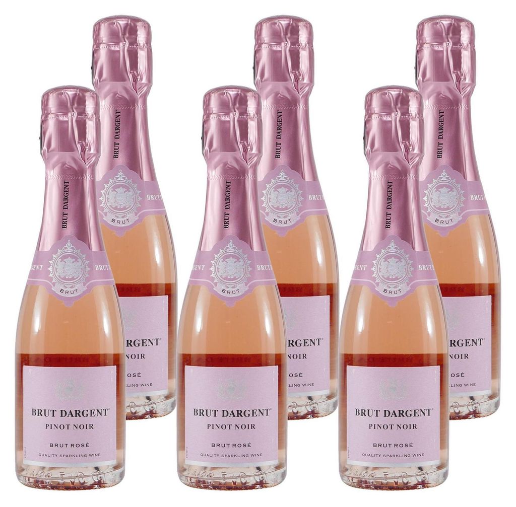 Brut Dargent Pinot Noir Rosé Sekt -halbtrocken- (6 x 0,2L) Produktbild 