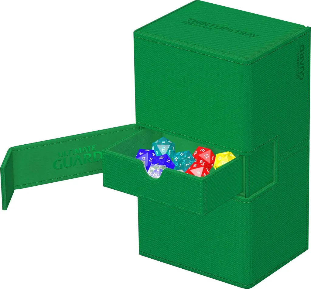 Boîte rigide avec compartiment accessoires Ultimate Guard vert 200+ - 5