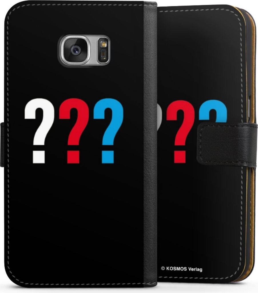 DeinDesign Klapphülle für Samsung Galaxy S7 Handytasche Lederhülle Tasche Logo Offizielles Lizenzprodukt Die drei ???