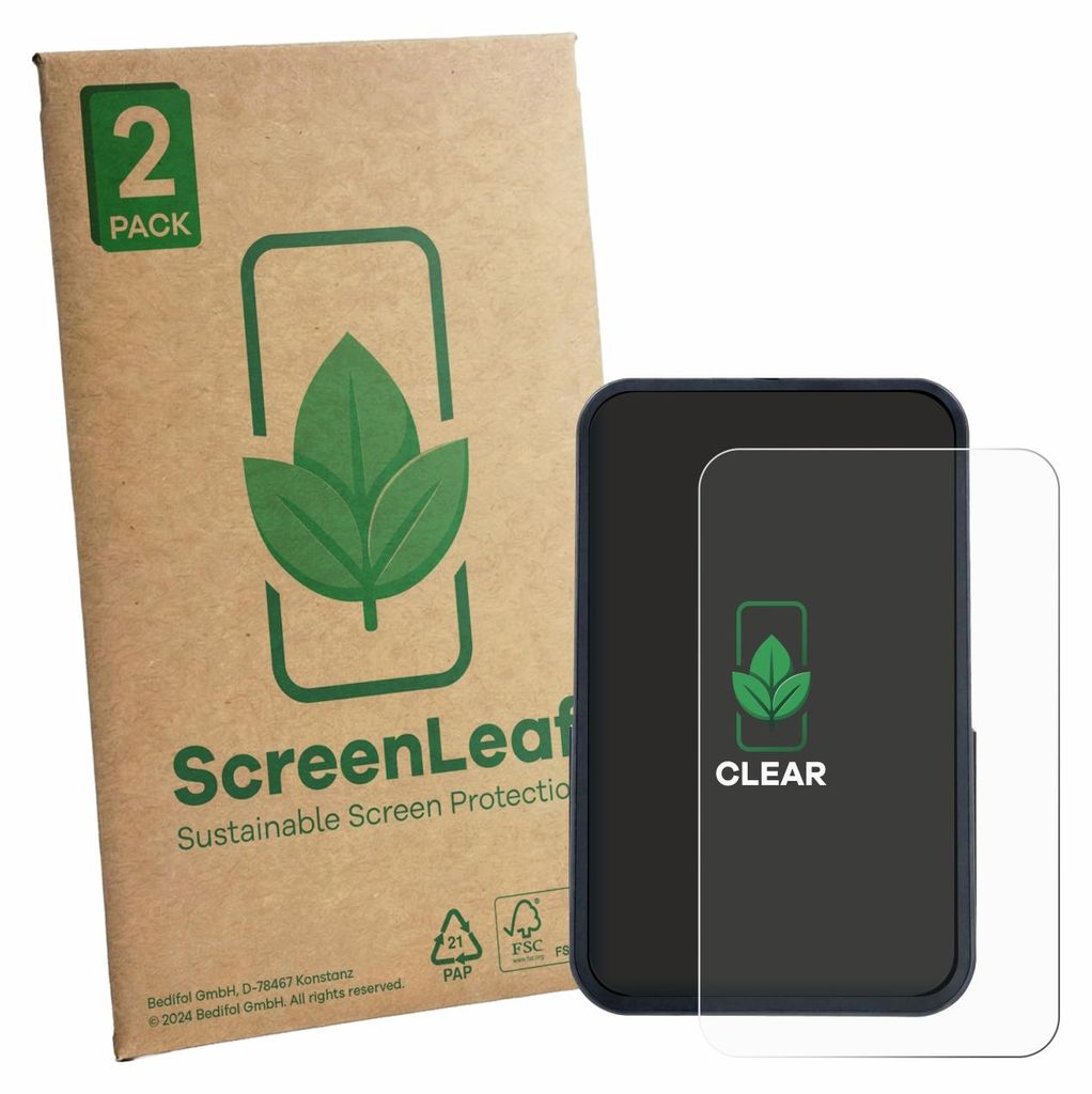 2x ScreenLeaf Schutzfolie für Okiyakusama Bike Computer nachhaltiger Displayschutz Display Schutz Folie Klar Transparent