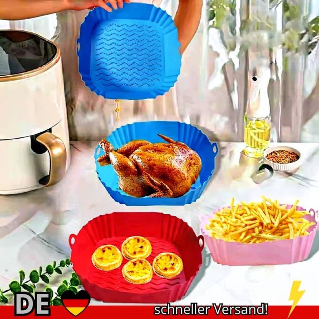 Silikon Air Fryer F Tablett Lebensmittel Sicher Wiederverwendbare Platz BBQ