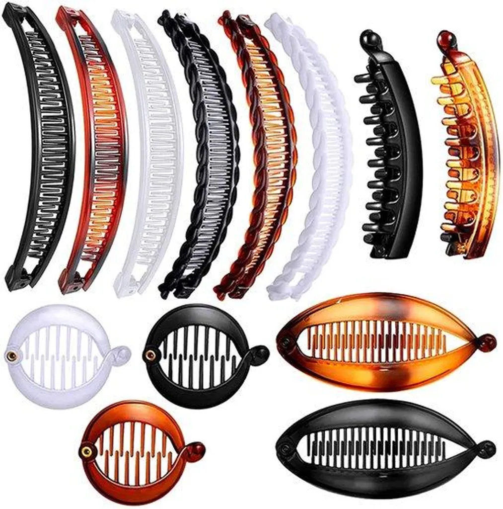 Barrettes à cheveux métalliques petit format lot de 12 pour le salon
