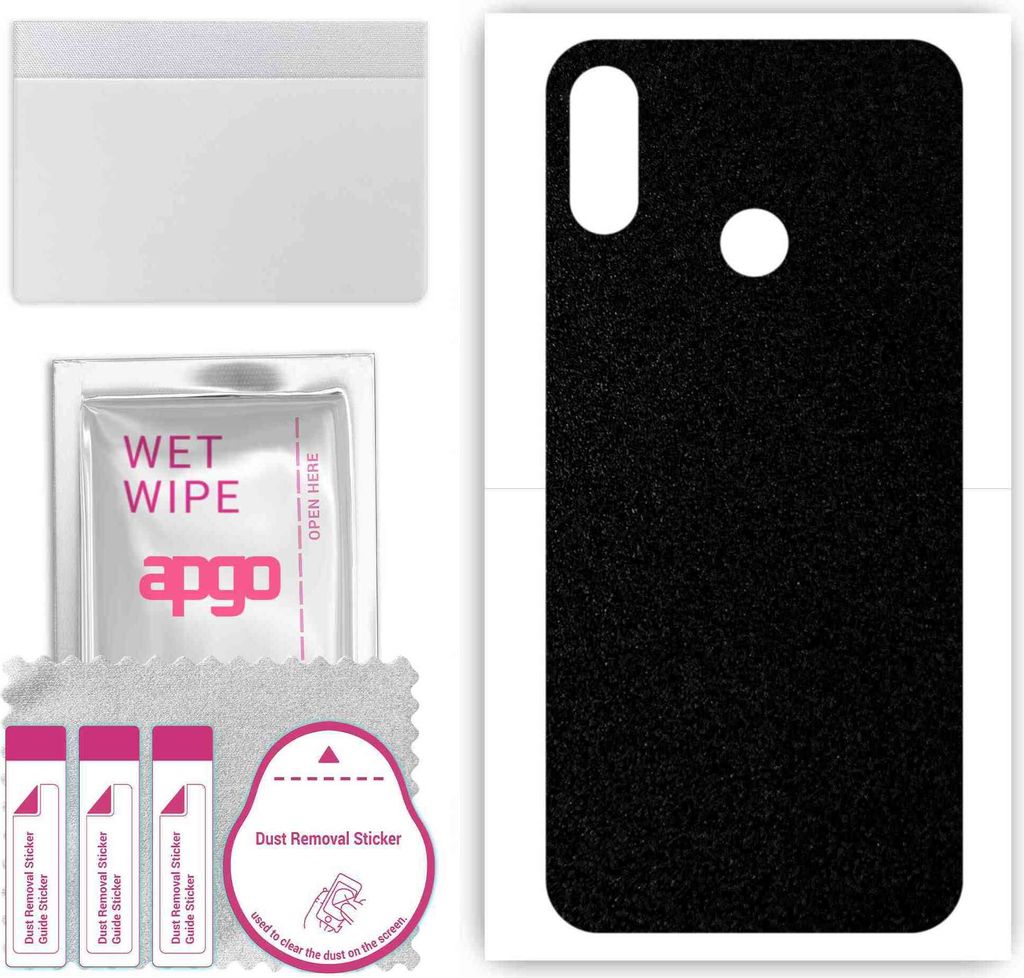 apgo Rückseite Schutzfolie, Skin, kompatibel mit Oukitel Y4800, Hinten Displayschutzfolie aus Vinylfolie, kratzfest, einfache Montage - Mattschwarz