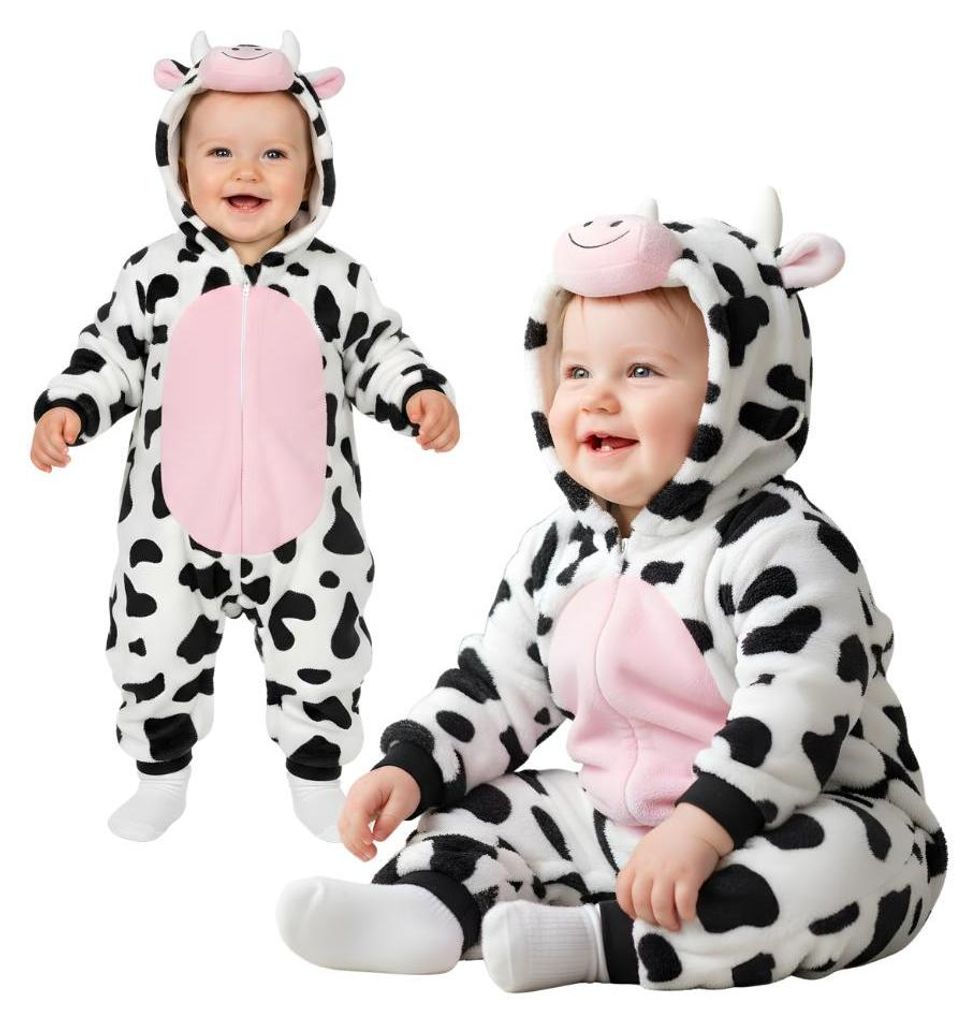 Onesie Kigurumi Romper Schlafanzug Kostüm für Baby Kuh: 50 Produktbild 