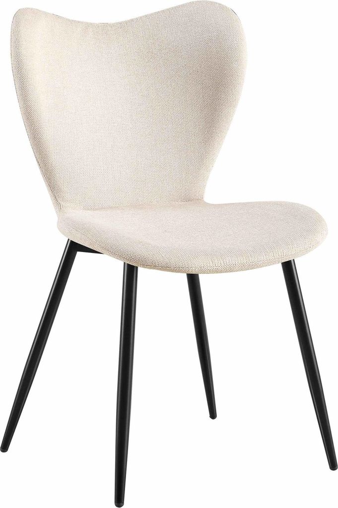 Esszimmerstuhl COLON - Stoff Creme 50x58x80 cm | Essstühle Esszimmerstühle Küchenstühle Wohnzimmerstühle