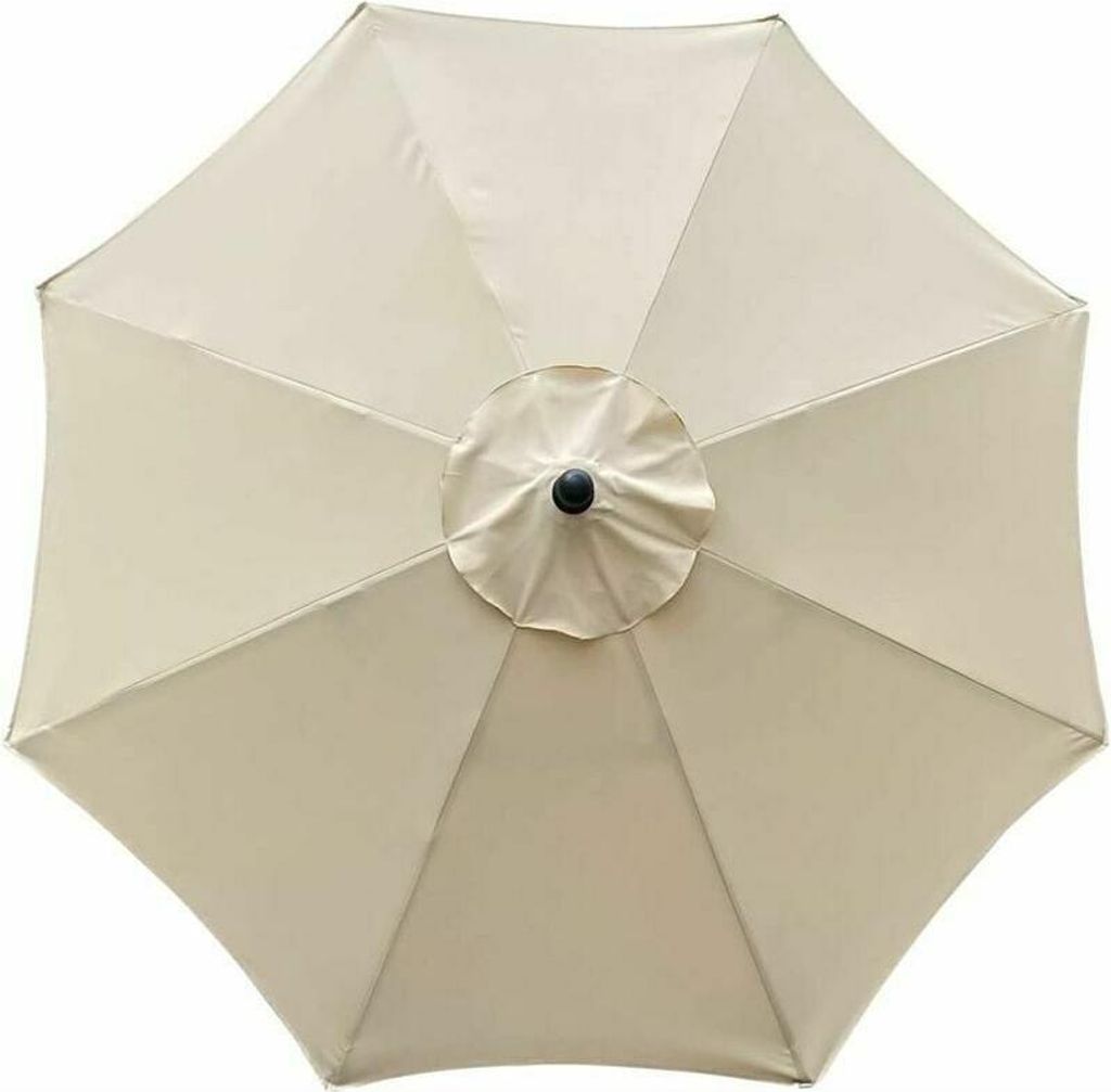 1x Ersatz-Sonnenschirmhülle, wasserdicht UV-beständig, 8 Streben 2,7m Beige, für Camping Garten Terrasse