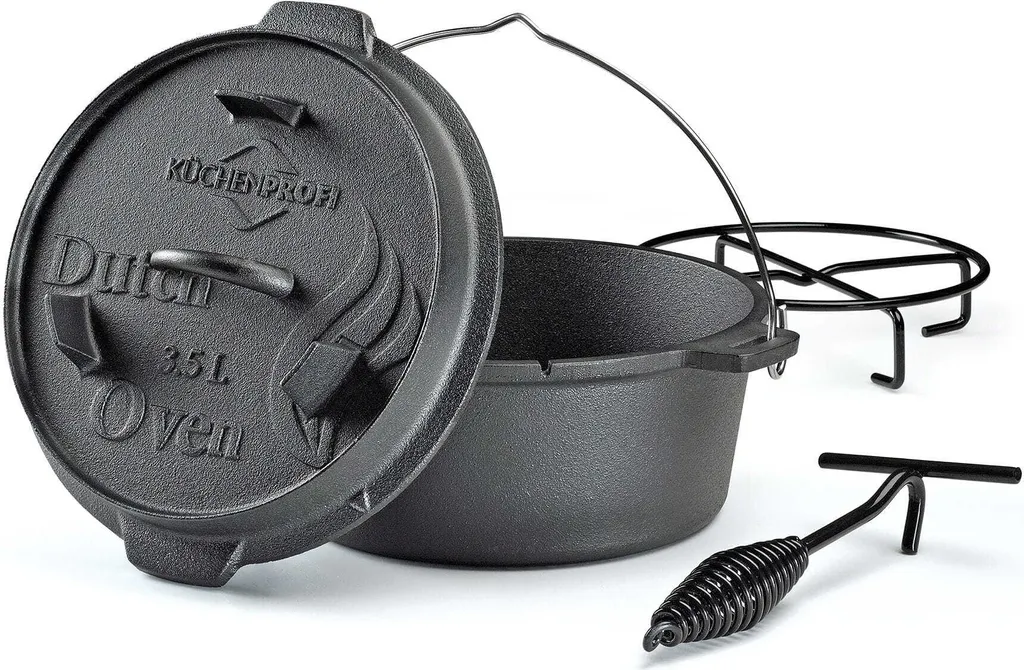 Küchenprofi Dutch Oven Fonte 3,5L - Diffusion Chaleur Optimale 24 cm