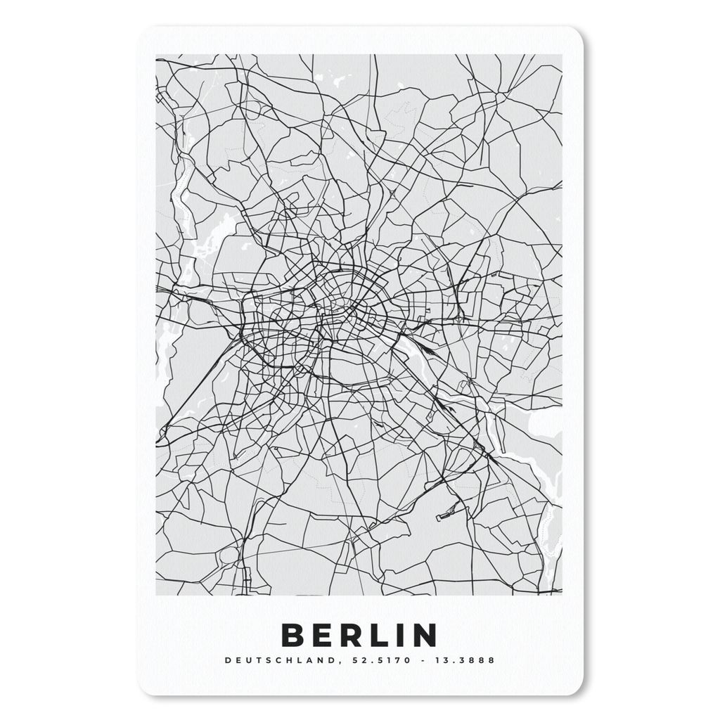 MuchoWow® Mauspad Mousepad Deutschland - Stadtplan - Berlin Produktbild 