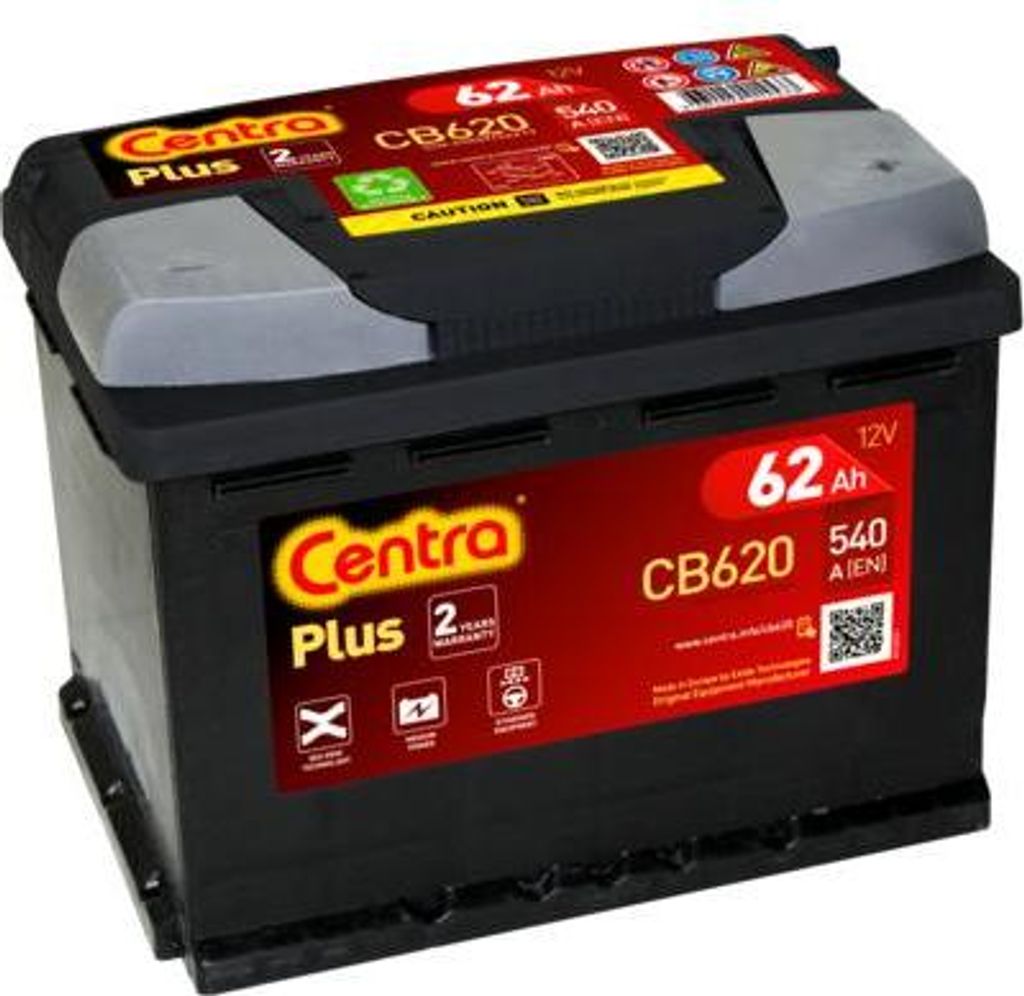 CENTRA CB620 Starterbatterie OE 606777060 kompatibel mit Alf. 145, Alf. 146, Alf. 147, Alf. 155, Alf. 156, Alf. 159, Alf. 164, Brera, Giulietta, Al...