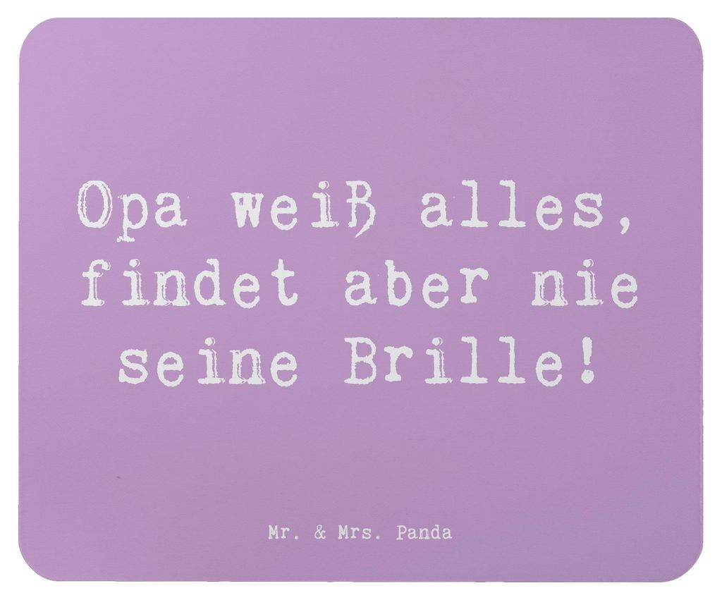 Mr. & Mrs. Panda Mouse Pad Spruch Opa Wissen - Lavendeltraum - Geschenk, laptop mauspad, Weihnachten, Familie, persönliche Erinnerungen, computer ...