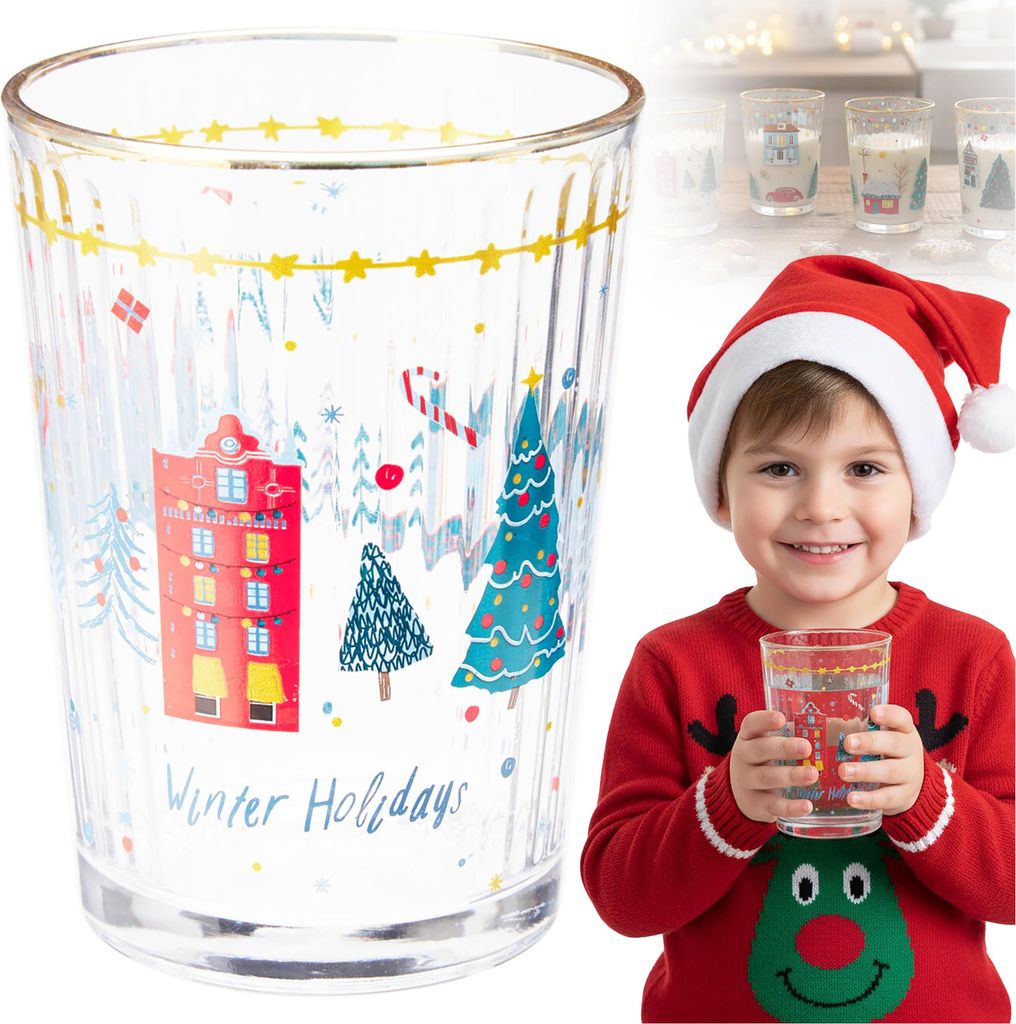 Weihnachtsgläser 500 ml Trinkgläser Geschenke für Frauen Männer