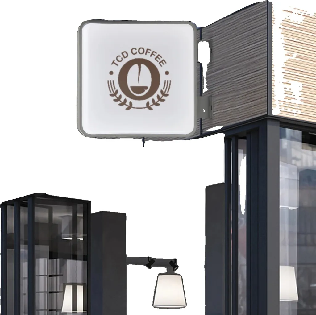 Panneau publicitaire LED haute visibilité blanc double face extérieur