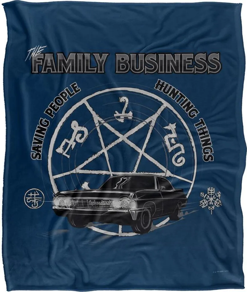 Couverture Douce Supernatural Motif Saving People Finition Multicolore