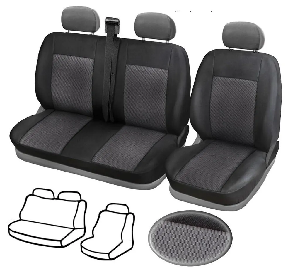 Coprisedili su Misura Iveco Daily 2006-2011 | Set 3 Posti Premium