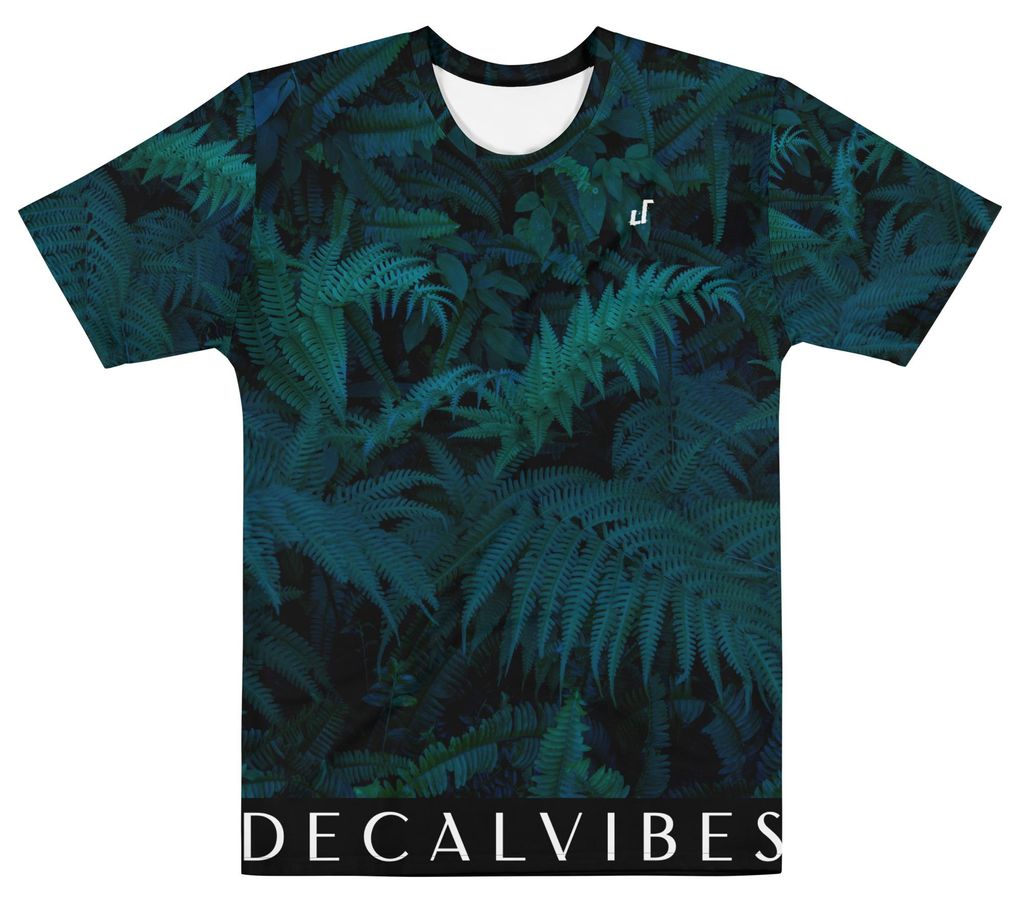 DECALVIBES Herren T-Shirt aus Baumwolle mit Rundhalsausschnitt Ultimate Palm Leaves HD - 2XL