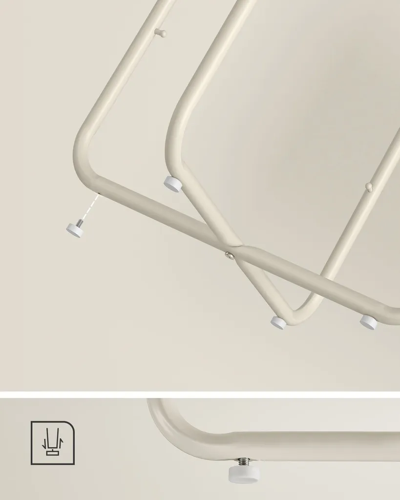 Table Basse d'Appoint de Salon avec Corbeille de Rangement en Tissu - 8