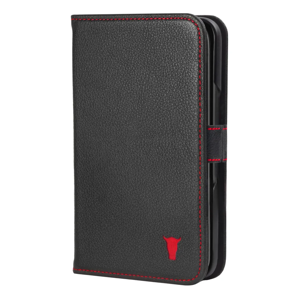 TORRO Housse en Cuir Google Pixel 10 Pro Fold - Noir avec Détails Rouges