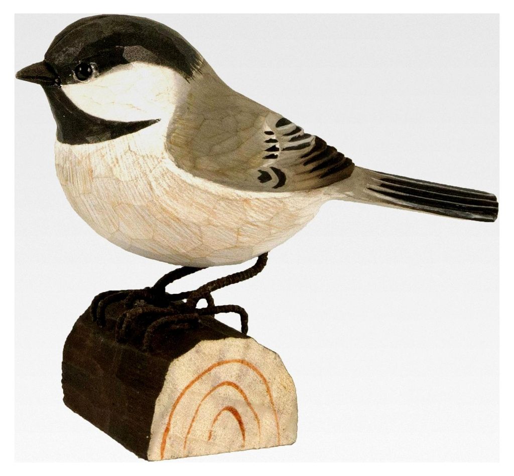 Dekovogel - Schwarzkopfmeise aus Holz
