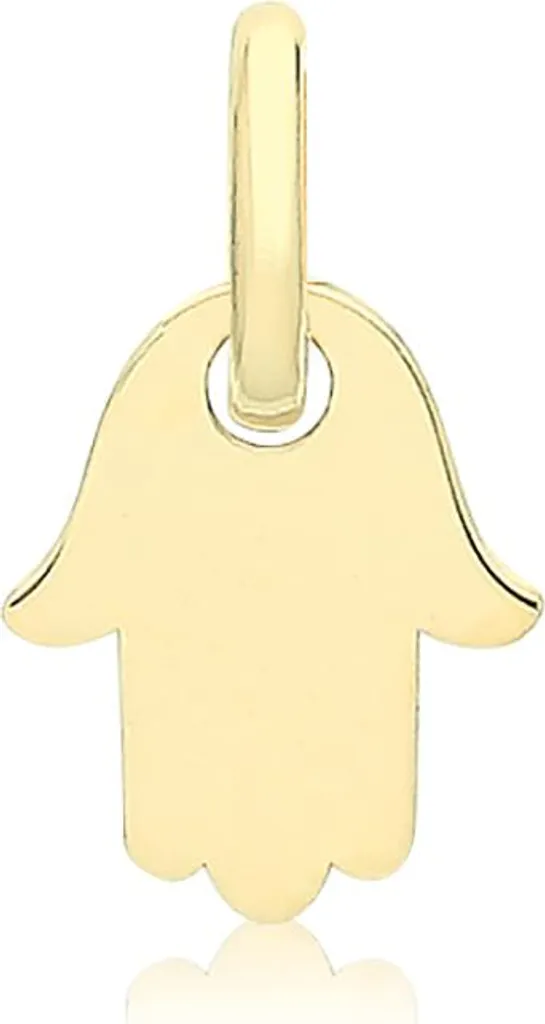 Pendentif Hamsa Or Jaune 375 millièmes Finition Polie 11mm*17mm