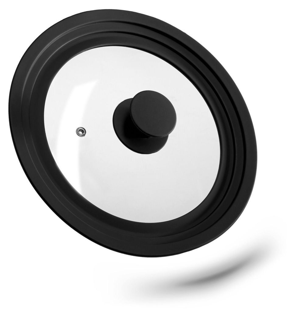 Relaxdays 10027987_46, Rond, Zwart, Transparant, Glas, Productafbeelding 