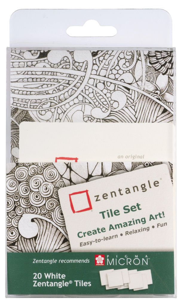 Sakura - Zeichenset Zentangle Set mit 20 Mustern weiß | 5 Stück