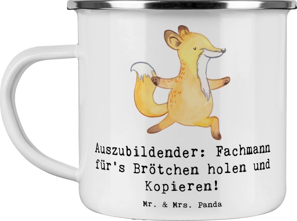Mr. & Mrs. Panda Teebecher Auszubildender Profi - Weiß - Geschenk, berufliche Entwicklung, besonderer Moment, becher emaille, Ausbildung, Pott, Fa...