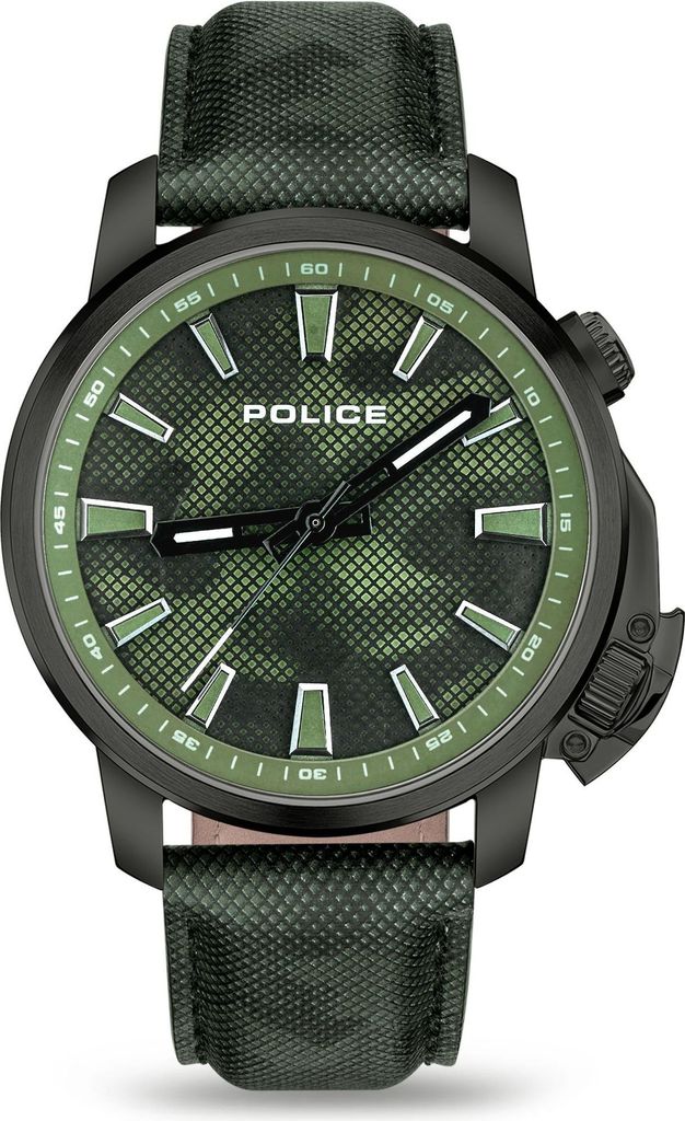 Police Armbanduhr Herrenuhr Lederarmband PEWJD2202701