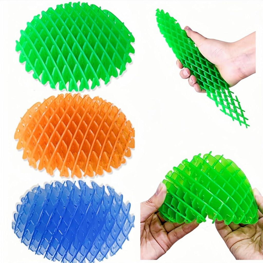 Anti-Stress Spielzeug Sensory Wurm Fidget Set 3 Stück Bunt Produktbild 
