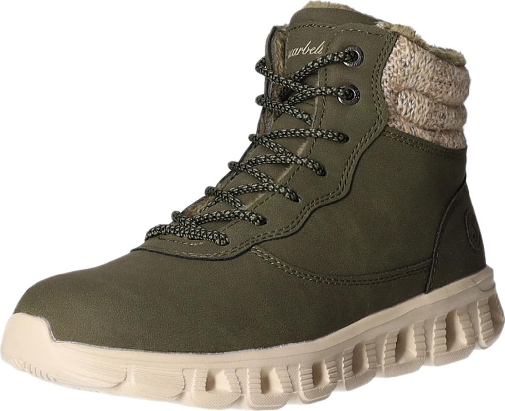 Scarbella Damen-Schnürstiefelette gefüttert Khaki-Oliv-Grün, Farbe:grün, EU Größe:40