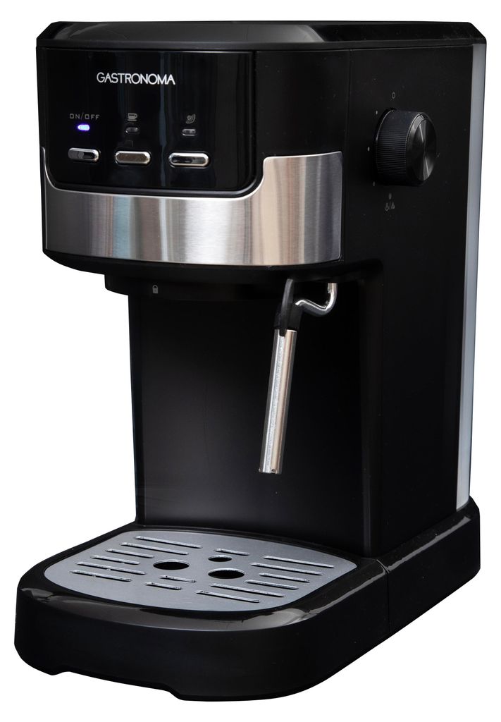 Gastronoma 18110002 - Espressomaschine 15 bar 1100W - Schwarz Silber